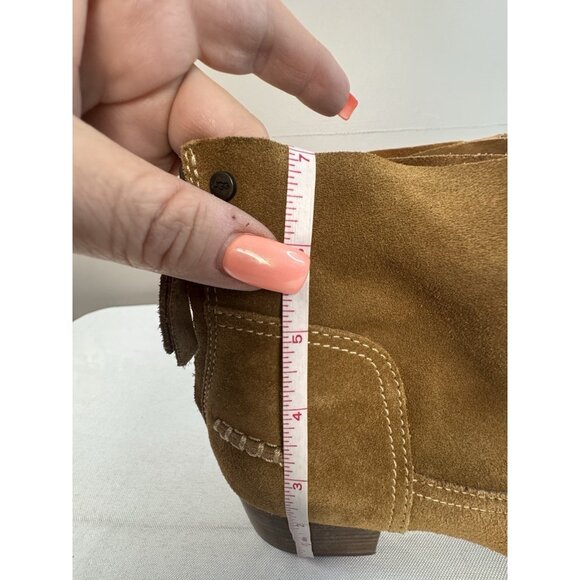 UGG Bandara Tan Suede Ankle Boot 9.5 Cowgirl Western Rodeo Boho Chic Countrycore - Picture 15 of 16